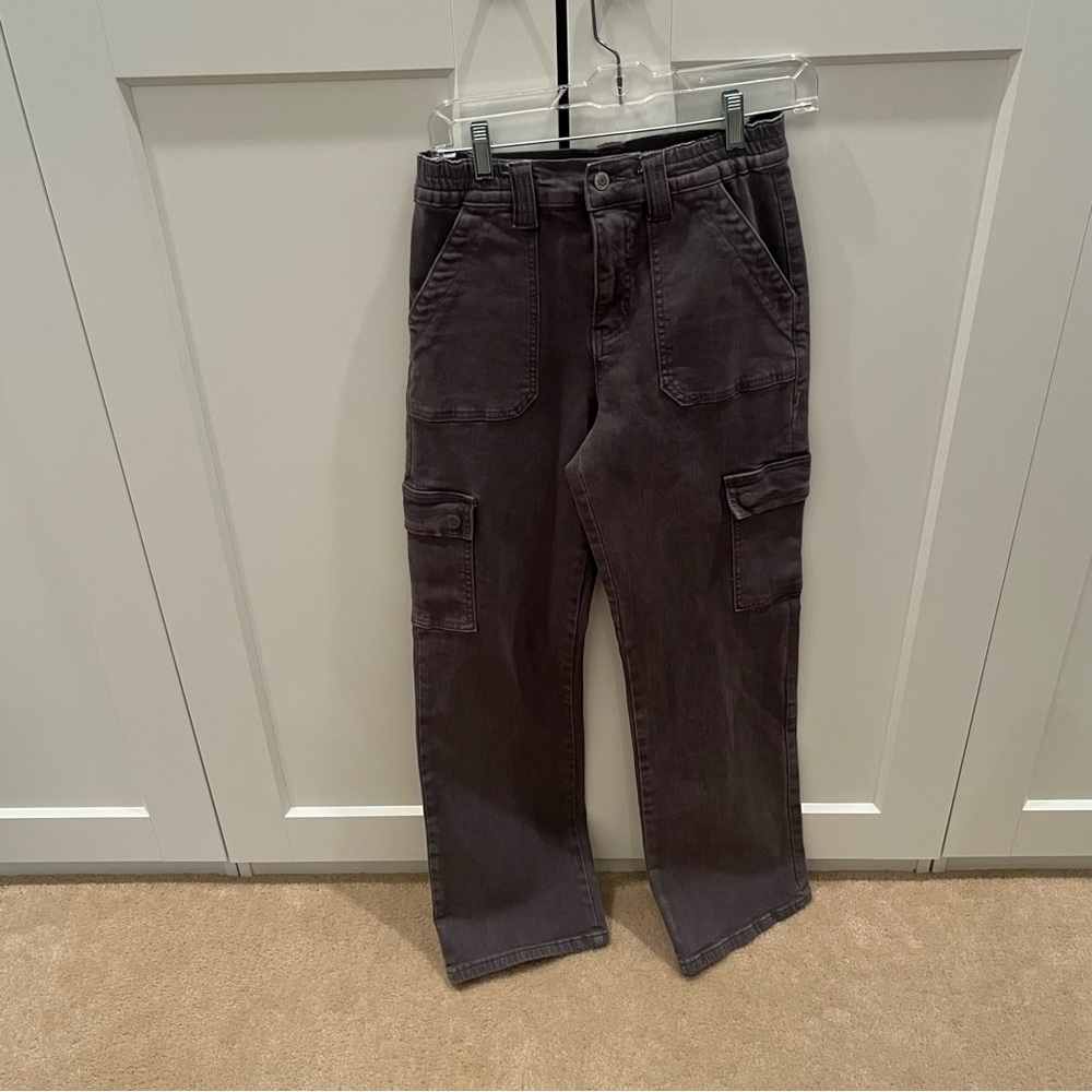 Flying Monkey Slate Gray Cargo Pants Pockets Casual Weekend EUC Size 26